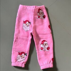 The Beaufort Bonnet Company Pink Santa Kids Bottoms NWT 0-6M